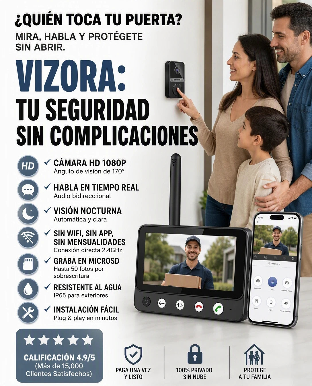Timbre con camara Inteligente Inalámbric