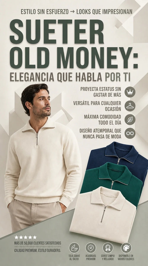 SUÉTER OLD MONEY - VERSATILIDAD Y ESTILO EN UNA SOLA PRENDA